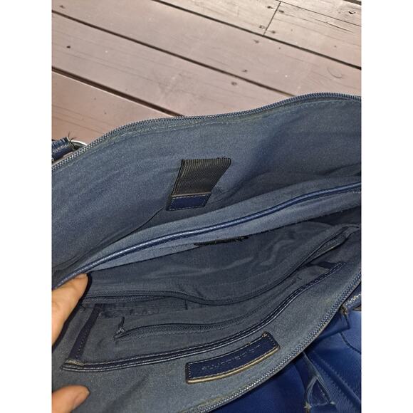 2 vintage liz claiborne purse Navy Blue Leather - Picture 4 of 5